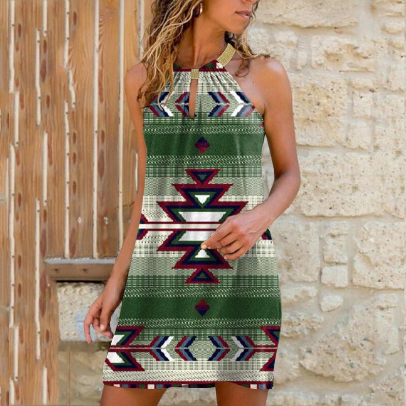 Casual Dresses Womens Summer Dress Printed Tank Top Sleeveless Halter Neck Mini Boho Beach Holiday Loose Vestidos, Light blue
Casual Dresses Womens Summer Dress Printed Tank Top Sleeveless Halter Neck Mini Boho Beach Holiday Loose Vestidos, Light blue