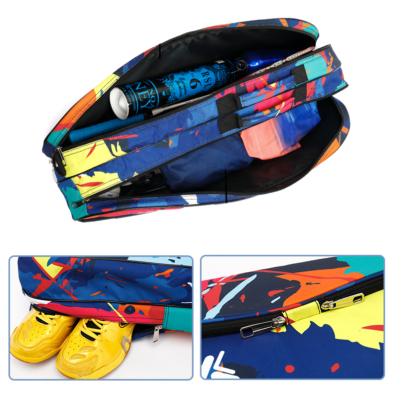 Tennis Bags Badminton Bag for 3 Rackets YWYAT Large Capacity Double Compartment Raqueteira Racquet Sports 230619