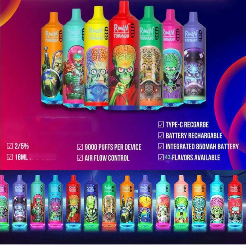 100% Original RandM Tornado 9000 Puffs Disposable vape E-cigarettes 18ml 9K Vape 0/2/3/5% Rechargeable 850mAh Battery 43 Flavors vapes VS 7000 10K Puff not have tax
100% Original RandM Tornado 9000 Puffs Disposable vape E-cigarettes 18ml 9K Vape 0/2/3/5% Rechargeable 850mAh Battery 43 Flavors vapes VS 7000 10K Puff not have tax