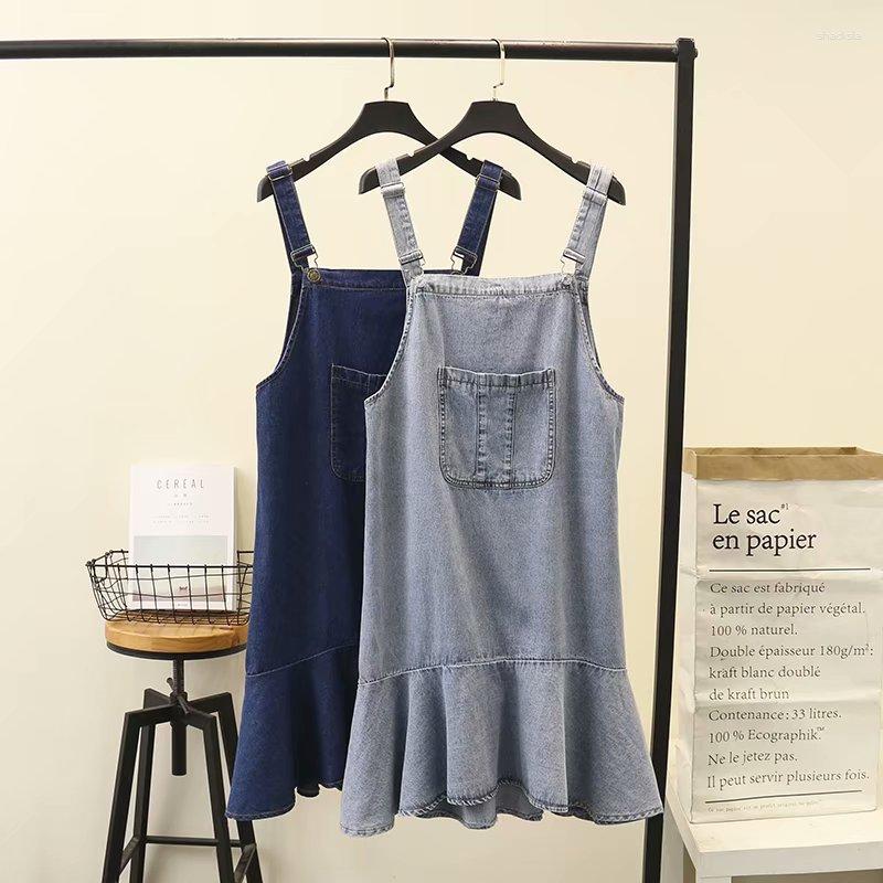 Casual Dresses 2023 Spring Summer Sweet Strap Denim Dress Women Korean Style Loose Plus Size Mid Mermaid Jeans Female, Blue
Casual Dresses 2023 Spring Summer Sweet Strap Denim Dress Women Korean Style Loose Plus Size Mid Mermaid Jeans Female, Blue