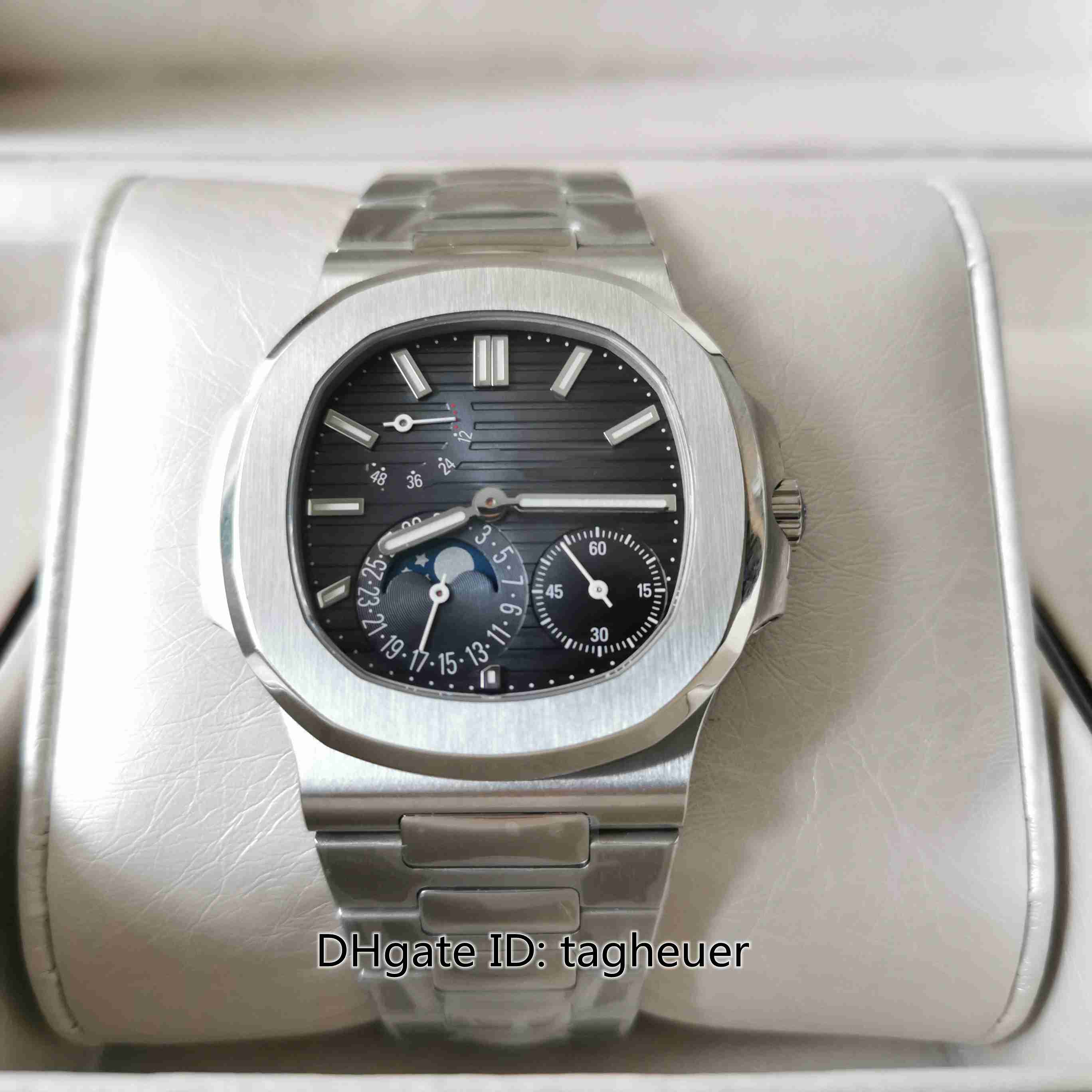 PPF Factory V2 Mens Watch 40.5mm Nautilus 5712/1A-001 Blue Dial Sky Moon Phase Watches Power Reserve Workin CAL.240 PS IRM C LU Mechanical Automatic Men's Wristwatches, No box papers
PPF Factory V2 Mens Watch 40.5mm Nautilus 5712/1A-001 Blue Dial Sky Moon Phase Watches Power Reserve Workin CAL.240 PS IRM C LU Mechanical Automatic Men's Wristwatches, No box papers