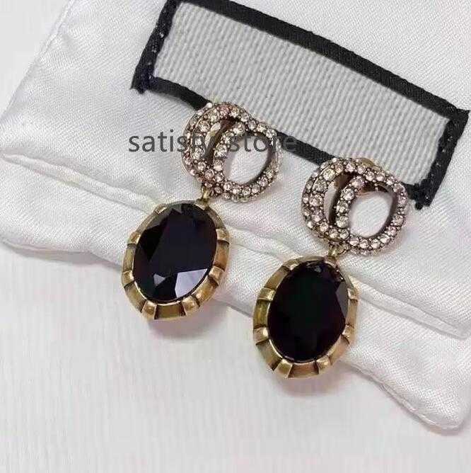 Classic retro fashion CZ Diamond gemstone Dangle earrings aretes orecchini ladies luxury designer Letter earring Stud With Box
Classic retro fashion CZ Diamond gemstone Dangle earrings aretes orecchini ladies luxury designer Letter earring Stud With Box