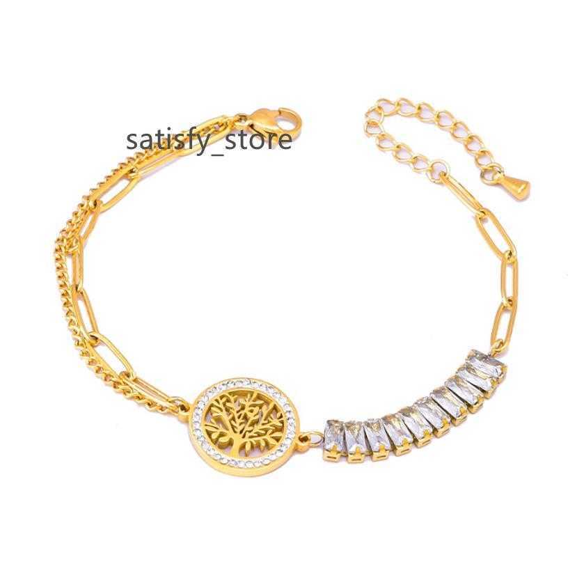 Women Cuban Chain life Tree Bracelet Rectangular zircon Bracelet Titanium steel does not fade round link chain adjustable
Women Cuban Chain life Tree Bracelet Rectangular zircon Bracelet Titanium steel does not fade round link chain adjustable