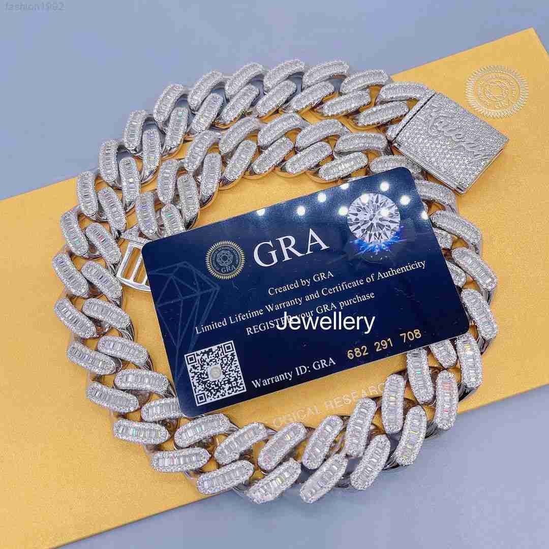 Hip Hop Sterling Silver 925 White Gold Miami Cuban Link Iced Out Lab Diamond Moissanite Cuban Chain
Hip Hop Sterling Silver 925 White Gold Miami Cuban Link Iced Out Lab Diamond Moissanite Cuban Chain