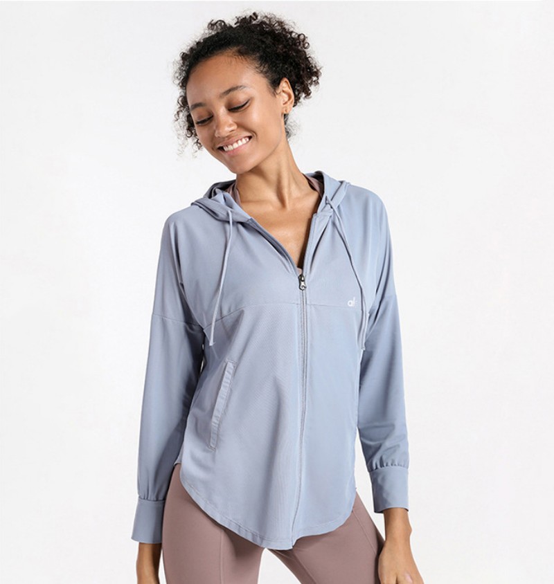 Womens Yoga Jacket running ice silk quick-drying outdoor sports jacket casual mountaineering sunscreen yoga wear casual wear Hot Sell