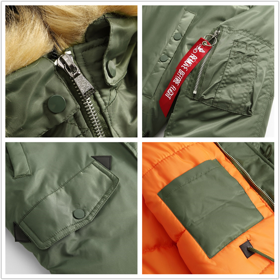 Men's Jackets N 3B Winter ALASKA Coat Men Fur Hood Slim Fit Thick Parka Padded Military Jacket for Cold Weather 230620