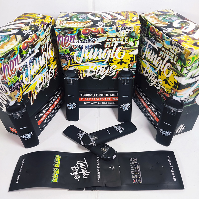 jungle boy disposable vape pen e cigarette 1ml empty disposables vapes cartridge ceramic coil with pakaging 280mah rechargeable battery 10 colors cartridges
jungle boy disposable vape pen e cigarette 1ml empty disposables vapes cartridge ceramic coil with pakaging 280mah rechargeable battery 10 colors cartridges