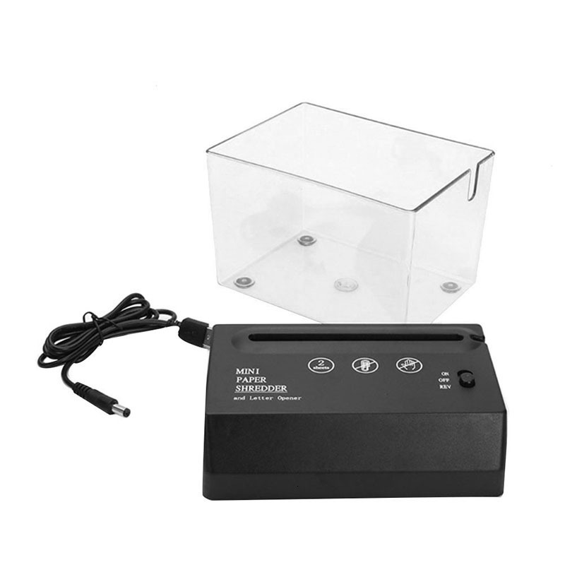 Shredders 1 Piece Electric Paper Shredder Documents Paper Cutting Tool Portable For Home Office 230620