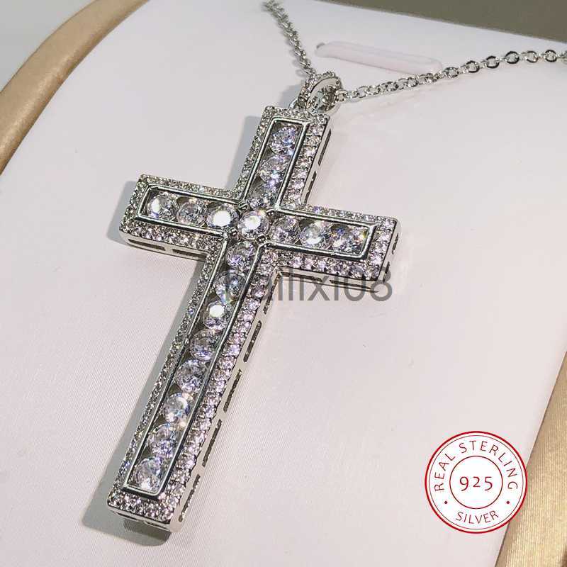 Pendant Necklaces 925 Silver Luxury Cross Neckle Women Men Women Zircon AAA Pendants Wedding cessories Men's Jewelry Neckles J230620
Pendant Necklaces 925 Silver Luxury Cross Neckle Women Men Women Zircon AAA Pendants Wedding cessories Men's Jewelry Neckles J230620