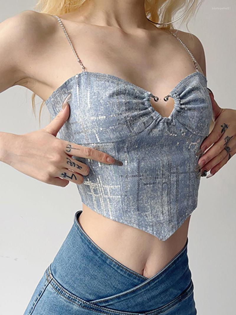 Women's Tanks Y2K 2023 Women's Clothing Camisole Sleeveless Sling Tops Backless Sequined Slim Fit Sexy Fashion Summer Vest For Party, Blue
Women's Tanks Y2K 2023 Women's Clothing Camisole Sleeveless Sling Tops Backless Sequined Slim Fit Sexy Fashion Summer Vest For Party, Blue