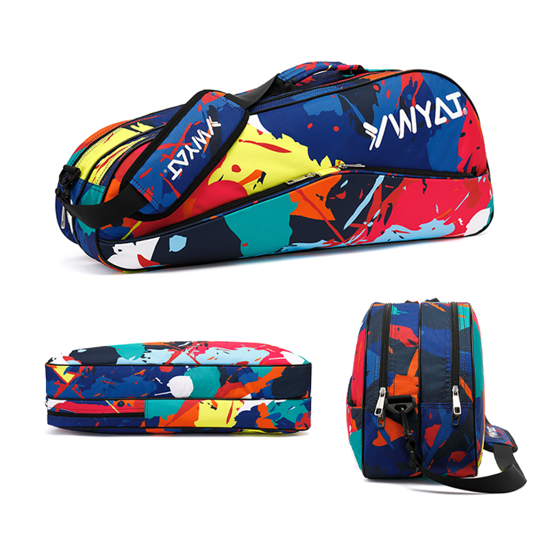 Tennis Bags Badminton Bag for 3 Rackets YWYAT Large Capacity Double Compartment Raqueteira Racquet Sports 230619