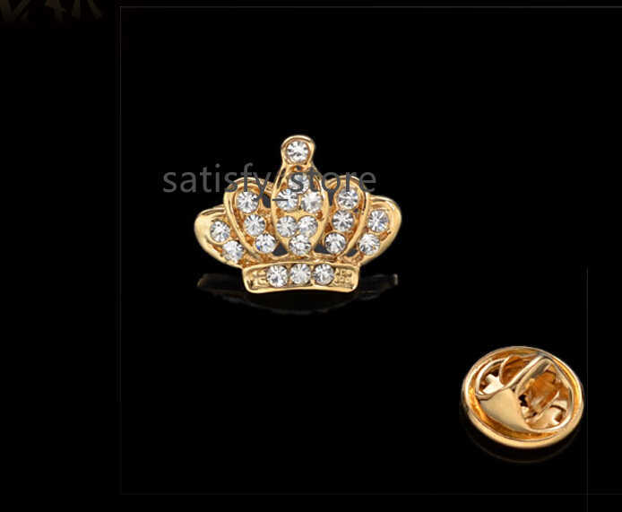 New IN European Gold Silver Plated Alloy Rhinestone Crown Collar Pin Brooch Unisex Small Collar Brooch
New IN European Gold Silver Plated Alloy Rhinestone Crown Collar Pin Brooch Unisex Small Collar Brooch