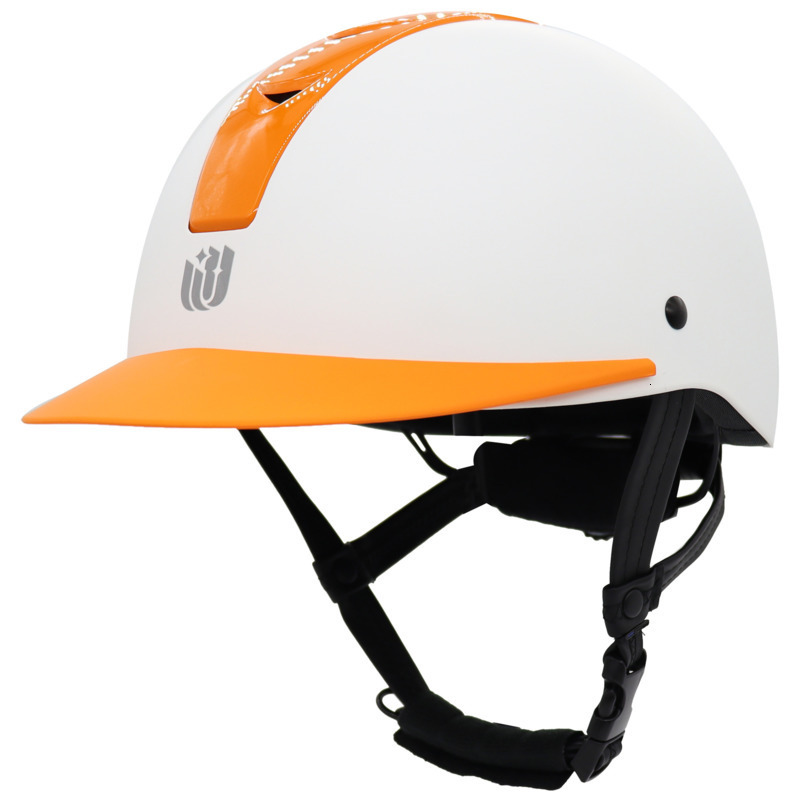 Riding Helmets 49-58cm Summer Ultra Light Children's Equestrian Helmet Riding Helmet Knight Hat Removable Brim Speed Helmet Horse Riding Acc 2306