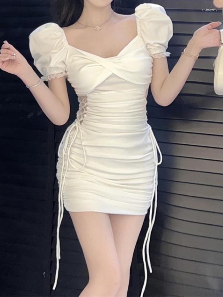 Casual Dresses QWEEK Sexy Bandage Lace Bodycon Dress Whtie Puff Sleeve Wrap Short Summer Sundress 2023 In Korean Fashion Kpop, White
Casual Dresses QWEEK Sexy Bandage Lace Bodycon Dress Whtie Puff Sleeve Wrap Short Summer Sundress 2023 In Korean Fashion Kpop, White