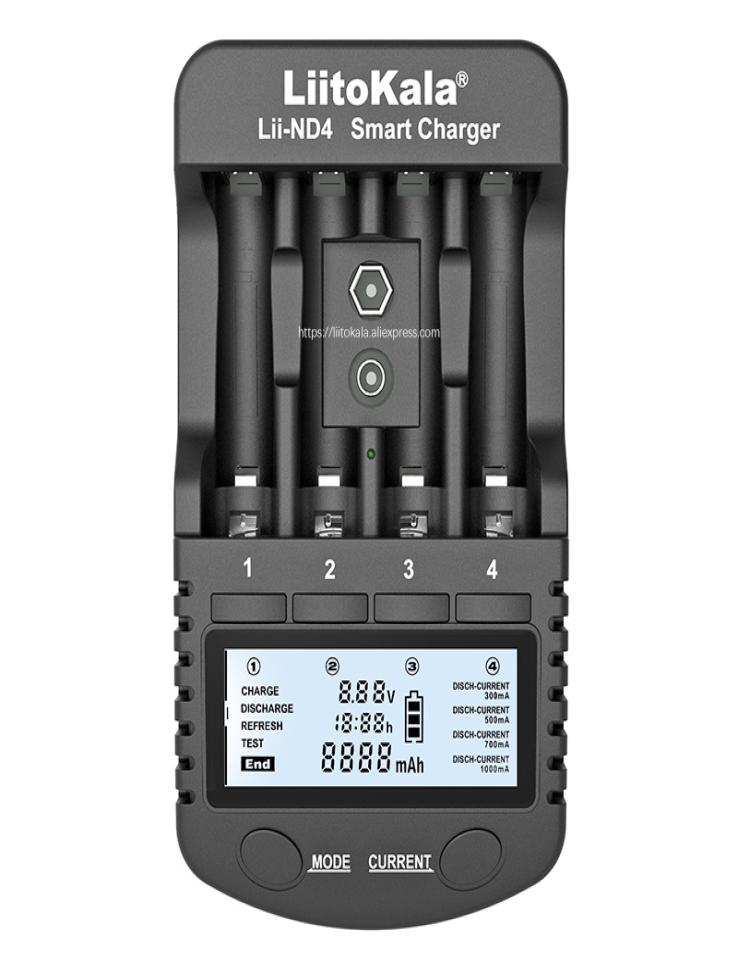 LiitoKala LiiND4 NiMHCd charger aa aaa charger LCD Display and Test battery capacity For 12V aa aaa and 9V batteriesEU8866941
LiitoKala LiiND4 NiMHCd charger aa aaa charger LCD Display and Test battery capacity For 12V aa aaa and 9V batteriesEU8866941