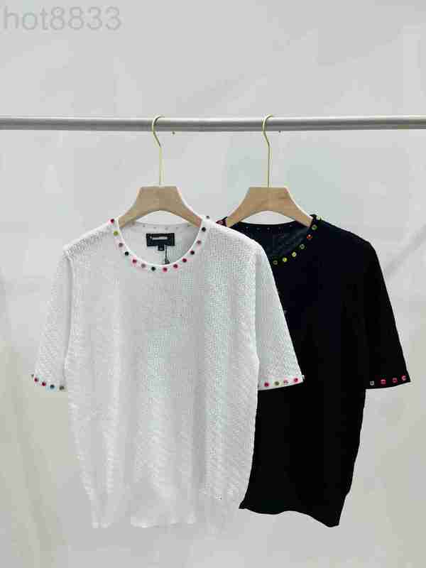 Women' Knits & Tees Designer 2023 Spring Summer Milan Runway Sweaters o Neck Short Sleeve Sweater High End Jacquard Pullover Tops X0N9, Picture color
Women' Knits & Tees Designer 2023 Spring Summer Milan Runway Sweaters o Neck Short Sleeve Sweater High End Jacquard Pullover Tops X0N9, Picture color