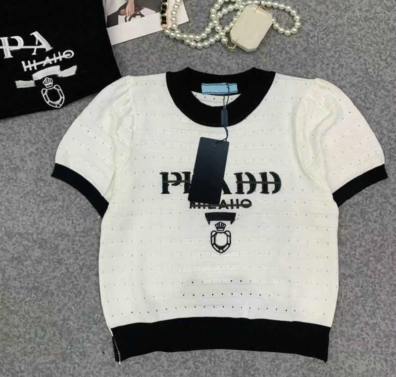 2023 Womens clothes Women tshirts Tops man Out Pullover Short Sleeve knitting T-shirt Letter Print Fashion Women' Clothing, White
2023 Womens clothes Women tshirts Tops man Out Pullover Short Sleeve knitting T-shirt Letter Print Fashion Women' Clothing, White