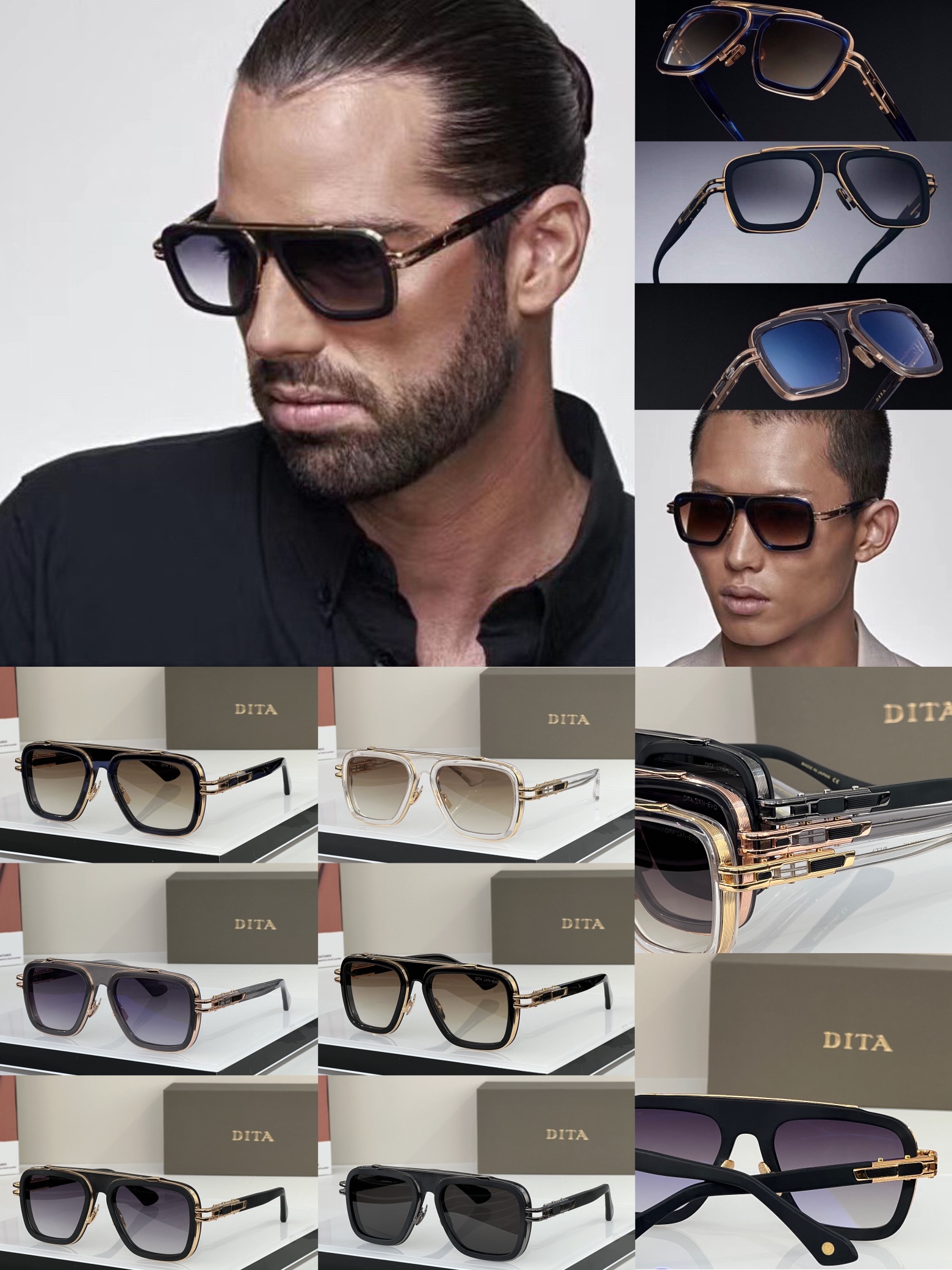 DITA LXN-EVO Sunglasses For Men Women Retro Eyeglasses UV400 Outdoor Shades Acetate Frame Fashion Classic Lady Sun glasses Mirrors With Box DTS403 SIZE54-19
DITA LXN-EVO Sunglasses For Men Women Retro Eyeglasses UV400 Outdoor Shades Acetate Frame Fashion Classic Lady Sun glasses Mirrors With Box DTS403 SIZE54-19