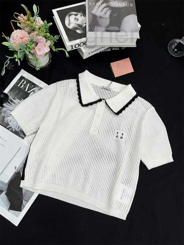 Women' Knits & Tees Designer Summer New Academy Style Sweet Ice Silk Hollow out Design Lace Panel Short Sleeve Knitted Top for Women 2PUY, White
Women' Knits & Tees Designer Summer New Academy Style Sweet Ice Silk Hollow out Design Lace Panel Short Sleeve Knitted Top for Women 2PUY, White