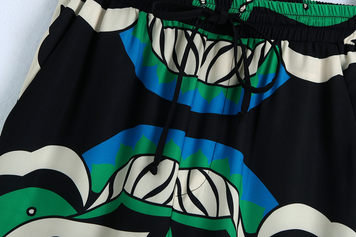 Women's Pants Capris 2021 Wind Summer Women's Elastic Waist Positioning Printed Pants 1639 211115