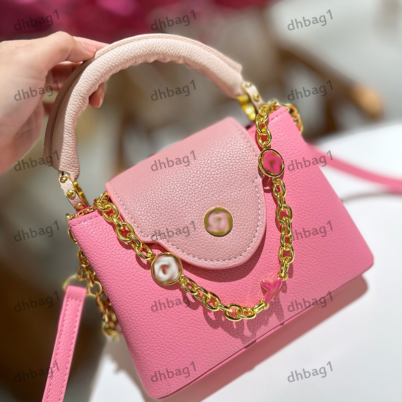 Designer Womens Shoulder Bag Top Handle Handbag Hardware Metal Flower Chain Hardware Metal Buckle Belt Crossbody Bag Key Bag Courier Shopping Shoulder Bags 20cm, Pink
Designer Womens Shoulder Bag Top Handle Handbag Hardware Metal Flower Chain Hardware Metal Buckle Belt Crossbody Bag Key Bag Courier Shopping Shoulder Bags 20cm, Pink