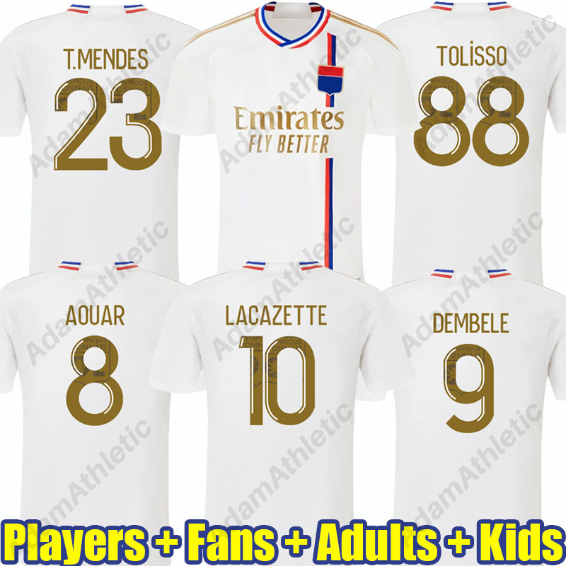 Maillot de TOLISSO AOUAR Soccer Jerseys 23/24 CHERKI DEMBELE T.MENDES football shirts kids kit Player version CAQUERET TAGLIAFICO SARR jersey, 22-23 3rd
Maillot de TOLISSO AOUAR Soccer Jerseys 23/24 CHERKI DEMBELE T.MENDES football shirts kids kit Player version CAQUERET TAGLIAFICO SARR jersey, 22-23 3rd