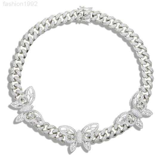 Provence Custom Hip-hop Style 925 Sterling Silver Ice Cuban Chain Necklace Butterfly Pattern Cuban Chain Necklace Men and Women
Provence Custom Hip-hop Style 925 Sterling Silver Ice Cuban Chain Necklace Butterfly Pattern Cuban Chain Necklace Men and Women