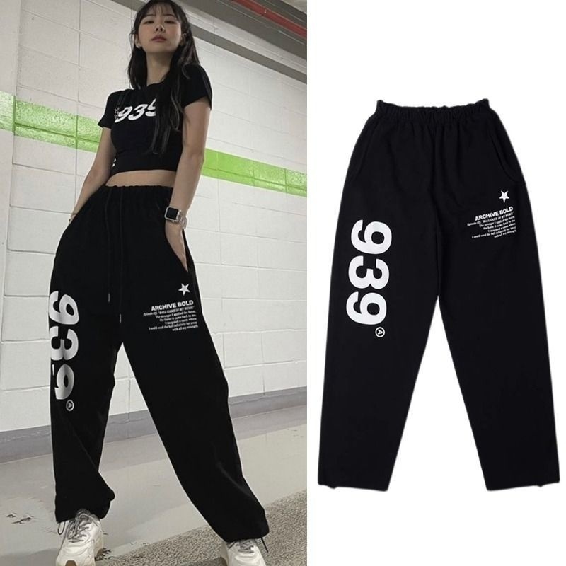 Women's Pants s Korean Fashion Jogger Women Spring Summer Jazz Hip Hop Oversize Sweatpants Kpop Dancing Y2K Clothes 939 Print Sports 230619
