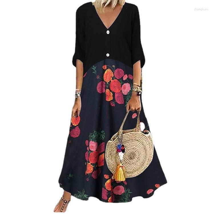 Casual Dresses Women Loose Dots Vintage Hole Ruffles Befree Dress 5XL Short Sleeve Patchwork Summer Button Party Elegant Maxi, Red
Casual Dresses Women Loose Dots Vintage Hole Ruffles Befree Dress 5XL Short Sleeve Patchwork Summer Button Party Elegant Maxi, Red