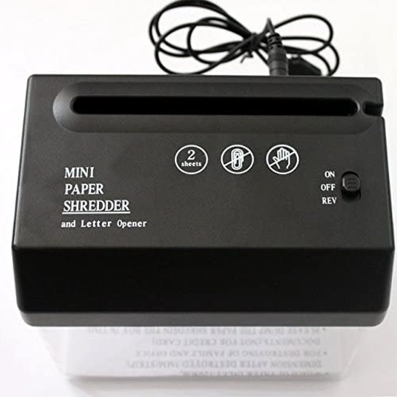 Shredders Mini Portable A4A6 Paper Shredder ElectricManual Shredder Documents Paper Cutting Tool Home Office Desktop Paper Cutting Tool 230620