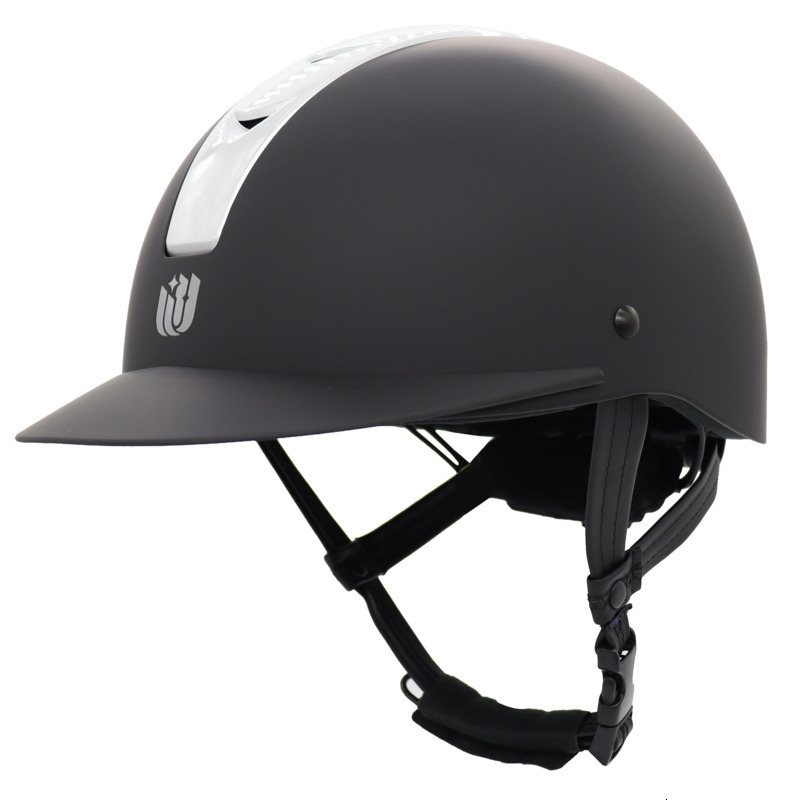 Riding Helmets 49-58cm Summer Ultra Light Children's Equestrian Helmet Riding Helmet Knight Hat Removable Brim Speed Helmet Horse Riding Acc 2306