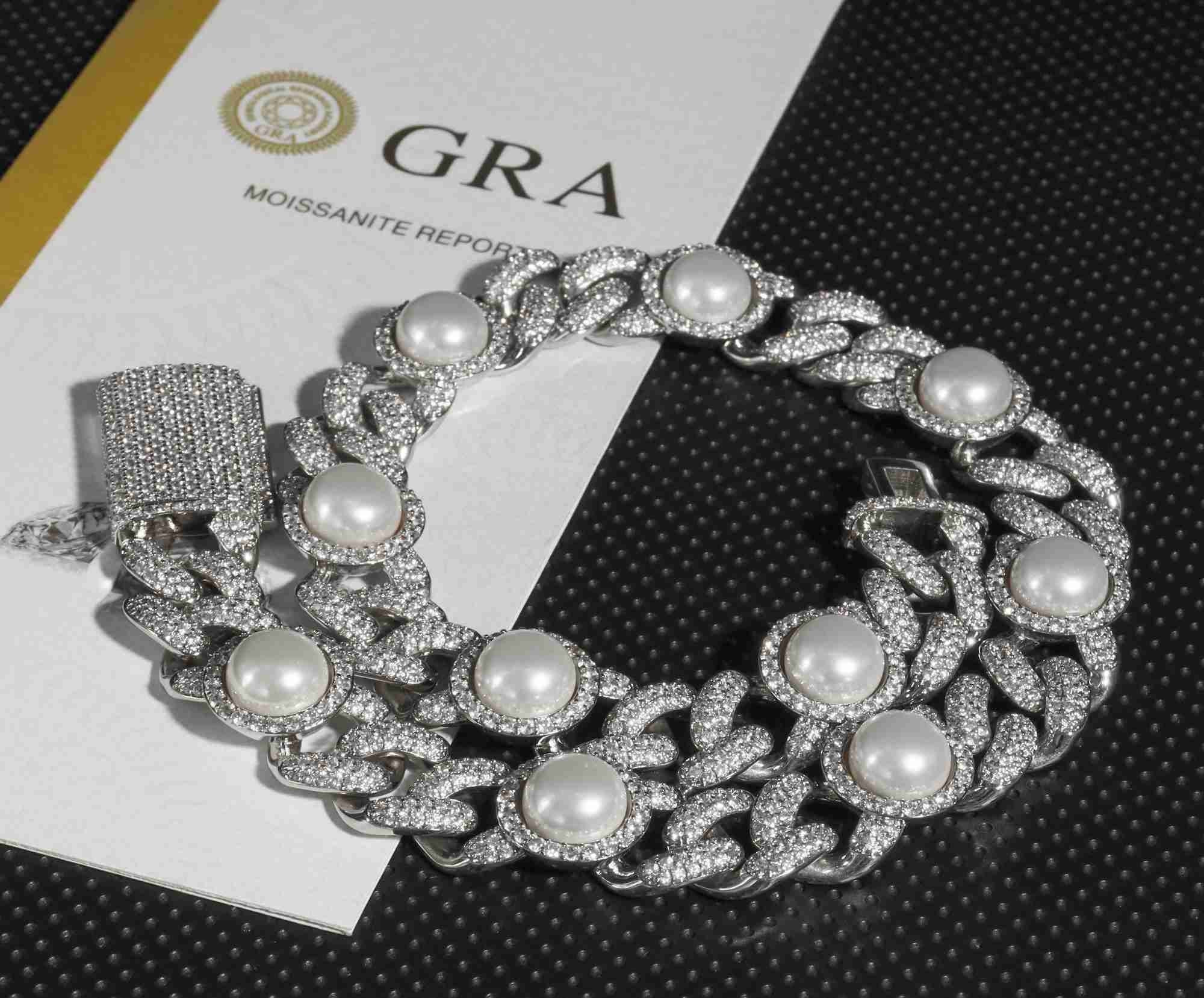 Pass Diamond Test 17mm Pearl Cuban Chain Wide 925 Silver Gold Plated Moissanite Diamond Necklace Bracelet Chain for Men
Pass Diamond Test 17mm Pearl Cuban Chain Wide 925 Silver Gold Plated Moissanite Diamond Necklace Bracelet Chain for Men