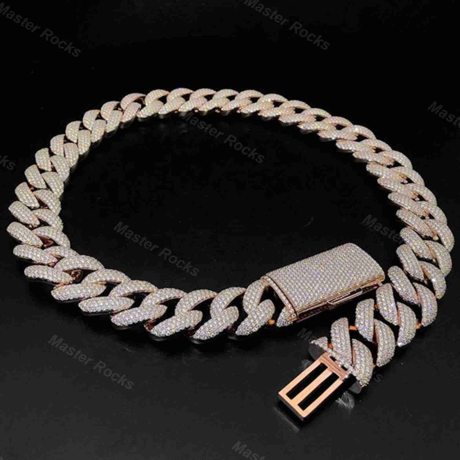 Hip Hop Jewelry Cuban Link Chain Pass Diamond Tester 925 Silver Mossinate Cuban Chain 15mm 4rows Rose Gold Miami Cuban Chain
Hip Hop Jewelry Cuban Link Chain Pass Diamond Tester 925 Silver Mossinate Cuban Chain 15mm 4rows Rose Gold Miami Cuban Chain