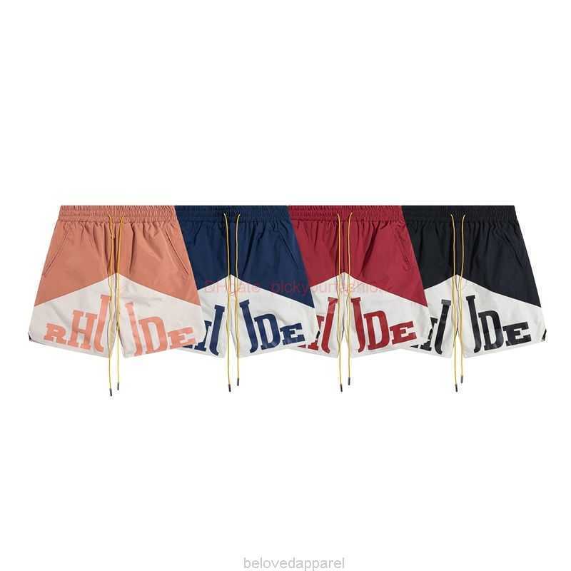 Designer Short Fashion Casual Clothing Beach shorts Rhude Letter Print Twocolor Stitching High Street Drawstring Sweatpants Shorts Loose Casual Pants Summer Jogg, Black
Designer Short Fashion Casual Clothing Beach shorts Rhude Letter Print Twocolor Stitching High Street Drawstring Sweatpants Shorts Loose Casual Pants Summer Jogg, Black