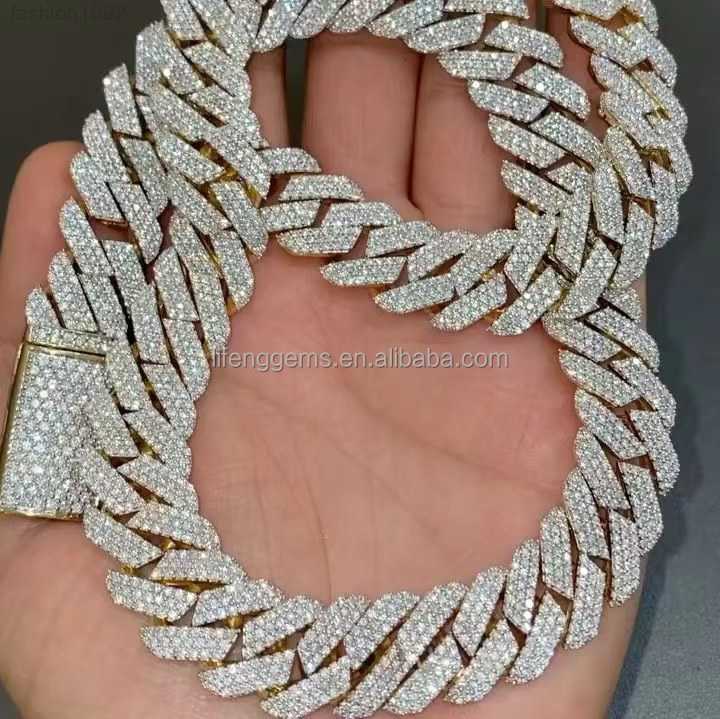 Handcrafted 15mm 18mm Width Three Row Vvs Moissanite Sterling Silver 925 Mens Diamond Link Necklace Cuban Chain
Handcrafted 15mm 18mm Width Three Row Vvs Moissanite Sterling Silver 925 Mens Diamond Link Necklace Cuban Chain