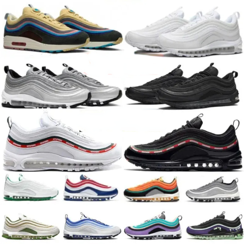 97 Silver Bullet Running Shoes Mens Women 97s Undefeated Triple Black Trainers Sneakers
97 Silver Bullet Running Shoes Mens Women 97s Undefeated Triple Black Trainers Sneakers