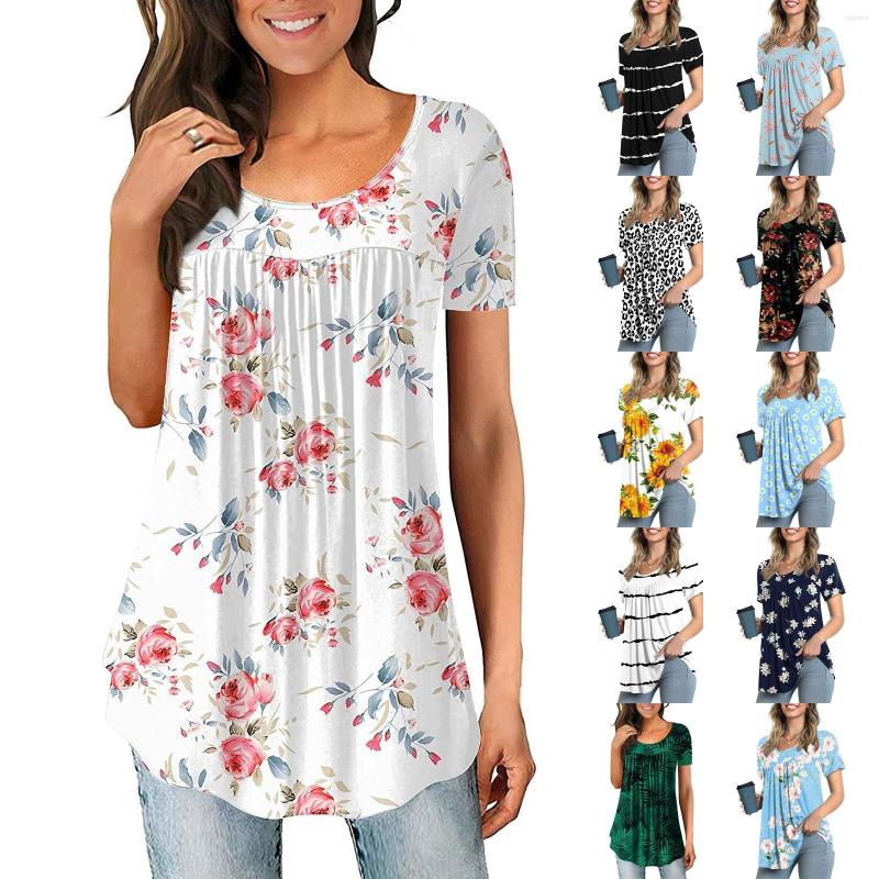 Women's T Shirts Women's Summer O Neck Pleated Print Short Womens Long Sleeve Fall Tops Cuffed Shirt Women Large Ladies Blouses, Yellow
Women's T Shirts Women's Summer O Neck Pleated Print Short Womens Long Sleeve Fall Tops Cuffed Shirt Women Large Ladies Blouses, Yellow
