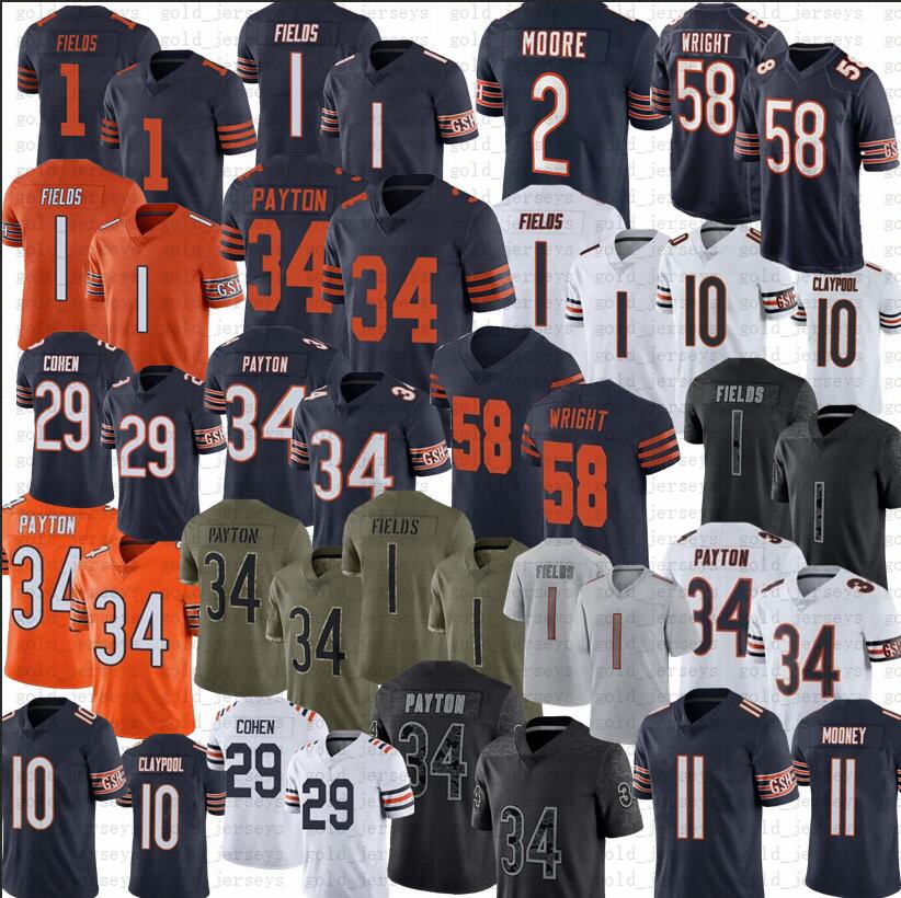 DJ Moore Bear Justin Fields 58 Darnell Wright football jersey Chase Claypool Walter Payton Smith Darnell Mooney jerseys, Women
DJ Moore Bear Justin Fields 58 Darnell Wright football jersey Chase Claypool Walter Payton Smith Darnell Mooney jerseys, Women