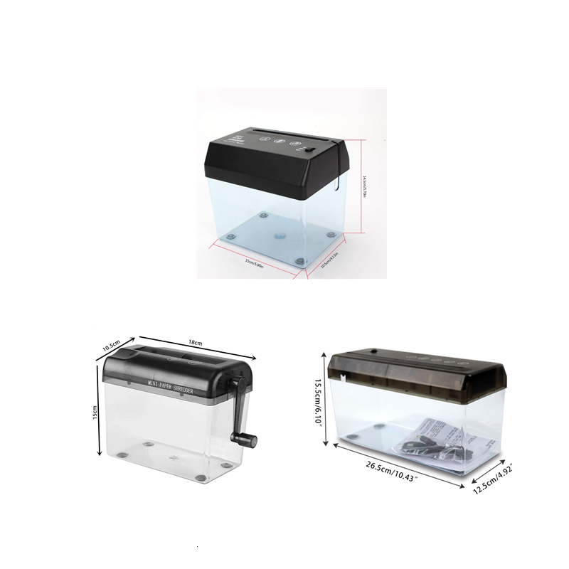 Shredders Mini Portable A4A6 Paper Shredder ElectricManual Shredder Documents Paper Cutting Tool Home Office Desktop Paper Cutting Tool 230620