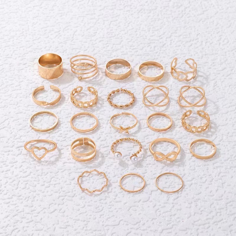 Solitaire Ring 100 Pcs Rings for Women Premium Jewelry Gifts Vintage Bohemia Couple Knuckle Wedding Party Goth Set Wholesale Mixed 230620