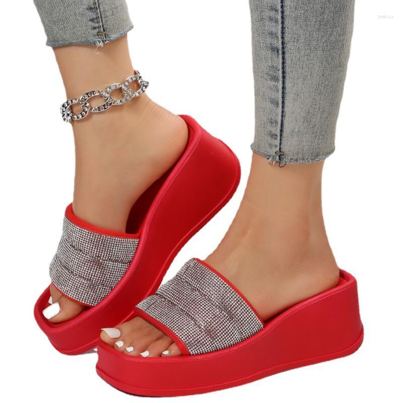 Slippers Slope Heeled For Women's 2023 Summer Water Diamond Thick Sole Beach Square Toe Sandals, Black
Slippers Slope Heeled For Women's 2023 Summer Water Diamond Thick Sole Beach Square Toe Sandals, Black