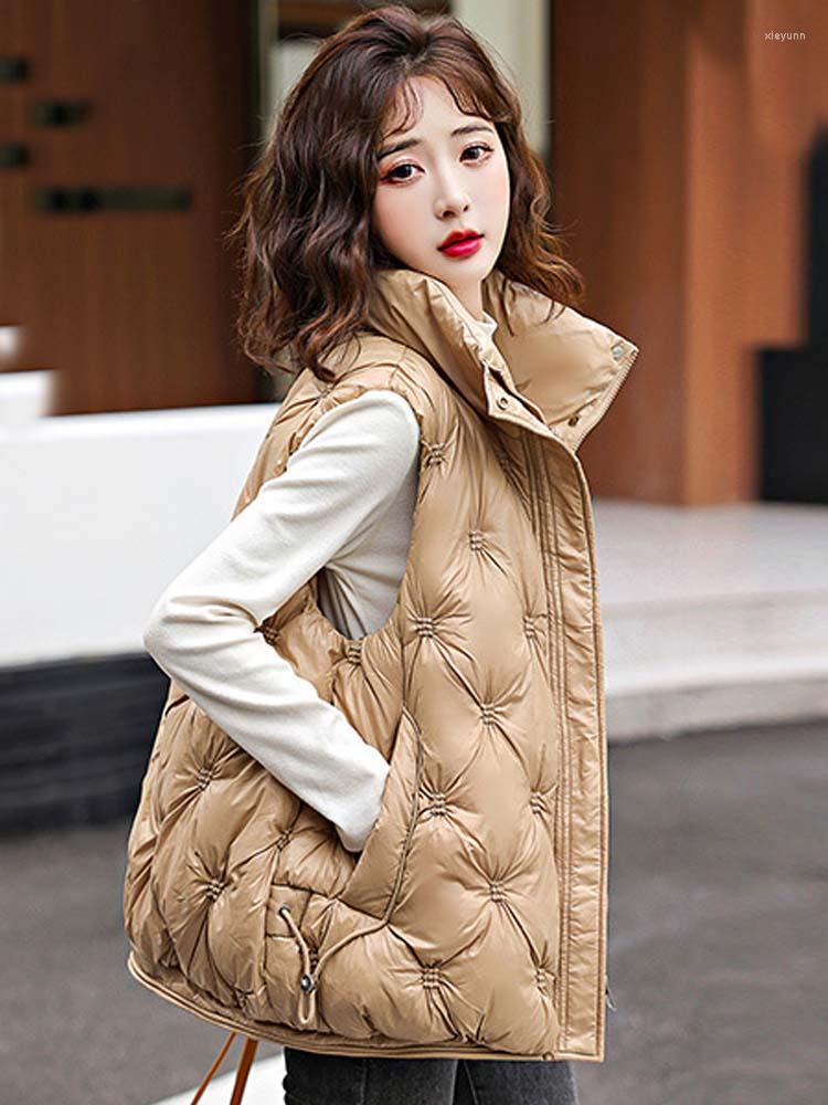 Women's Vests Winter Vest Women Design Of 2023 Autumn Winters Feather Waistcoat Female Draw String Pure Color Sleeveless Coat A215, White
Women's Vests Winter Vest Women Design Of 2023 Autumn Winters Feather Waistcoat Female Draw String Pure Color Sleeveless Coat A215, White