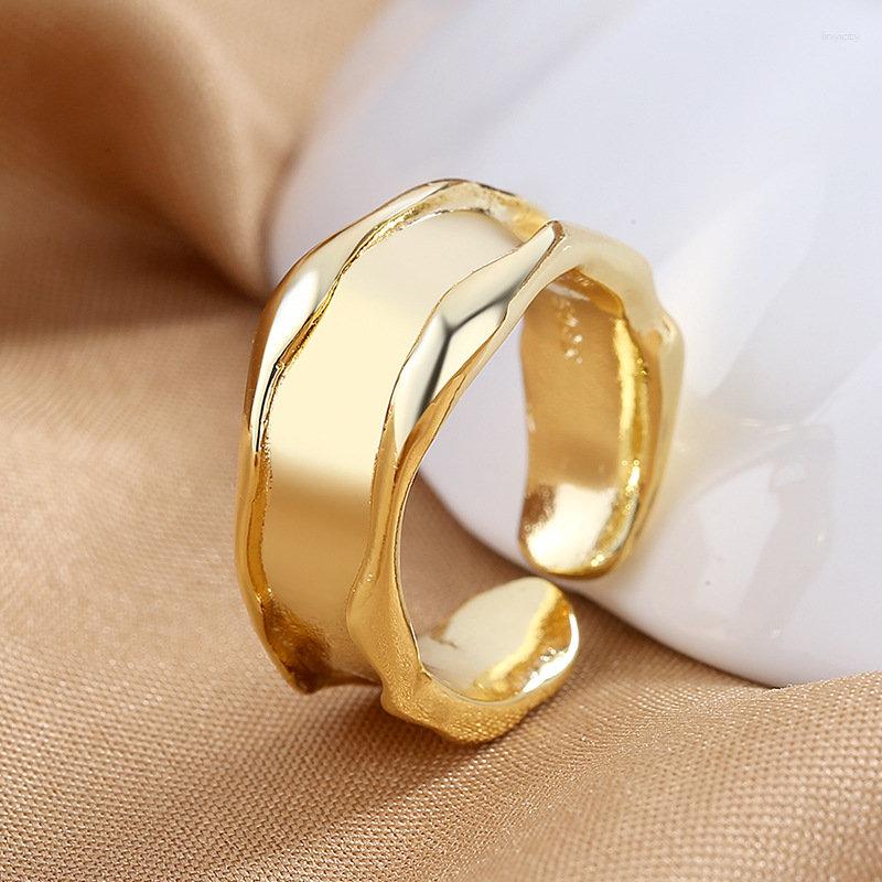 Cluster Rings S925 Sterling Silver Simple Punk Gold Open Ring For Women Lovers Fashion Charm Engagement Gift Jewelry
Cluster Rings S925 Sterling Silver Simple Punk Gold Open Ring For Women Lovers Fashion Charm Engagement Gift Jewelry