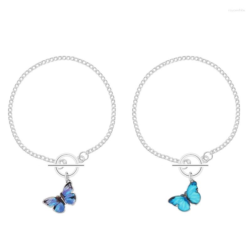 Charm Bracelets Selling Bracelet Female Blue Butterfly Pendant Alloy Metal Rhinestone Hand Chain Men And Women Fashion Jewelry Gift
Charm Bracelets Selling Bracelet Female Blue Butterfly Pendant Alloy Metal Rhinestone Hand Chain Men And Women Fashion Jewelry Gift