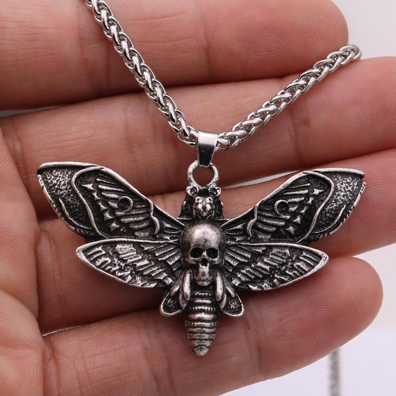 Pendant Necklaces Halloween Deaths Head Skull Moth Necklace Wicca Moon Witchcraft Butterfly Women With Metail Chain Christmas Gif
Pendant Necklaces Halloween Deaths Head Skull Moth Necklace Wicca Moon Witchcraft Butterfly Women With Metail Chain Christmas Gif