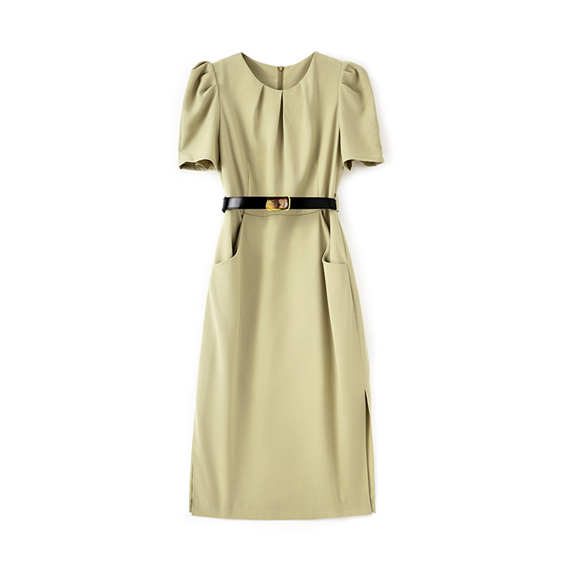 2023 Summer Green Solid Color Waist Belted Dress Short Sleeve Round Neck Knee-Length Casual Dresses W3L048105
2023 Summer Green Solid Color Waist Belted Dress Short Sleeve Round Neck Knee-Length Casual Dresses W3L048105