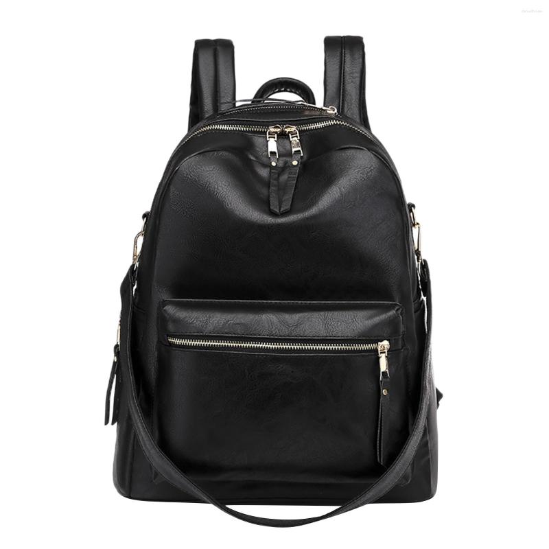 School Bags Ladies Bag Large Capacity Backpack Fashion Retro For Girl Medium Women, Black
School Bags Ladies Bag Large Capacity Backpack Fashion Retro For Girl Medium Women, Black