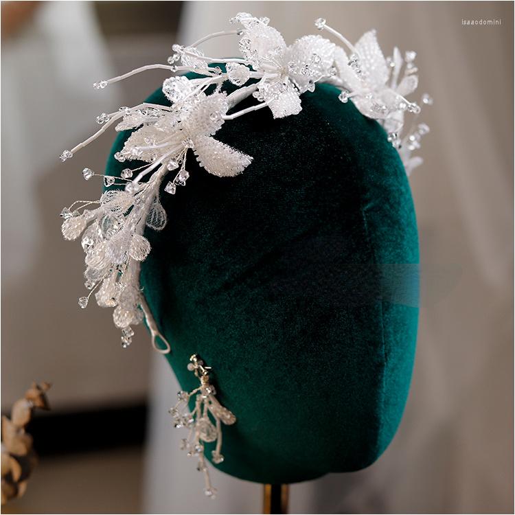 Hair Clips Fairy Beaded Leaves Flower Hoop Earrings Sets QUEEN CROWN Bride Headband Wedding Accessories Tiaras Y Tocados Novias
Hair Clips Fairy Beaded Leaves Flower Hoop Earrings Sets QUEEN CROWN Bride Headband Wedding Accessories Tiaras Y Tocados Novias