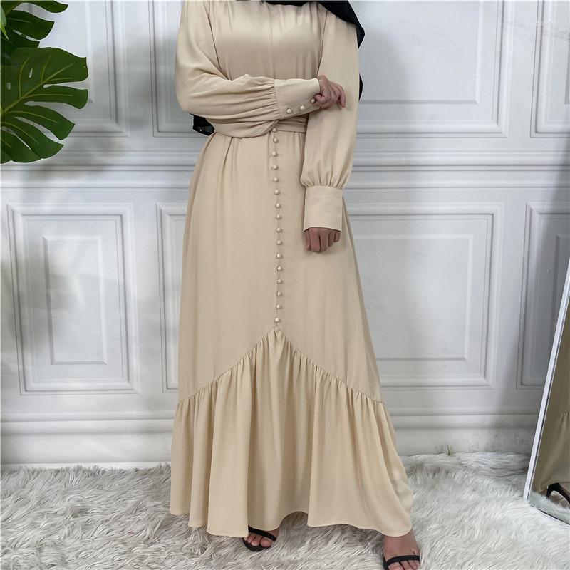 Ethnic Clothing Women Muslim Dress With Pockets Chiffon Crepe Button Front Islamic Dubai Turkish Modest Hijab Robe Casual Abaya
Ethnic Clothing Women Muslim Dress With Pockets Chiffon Crepe Button Front Islamic Dubai Turkish Modest Hijab Robe Casual Abaya
