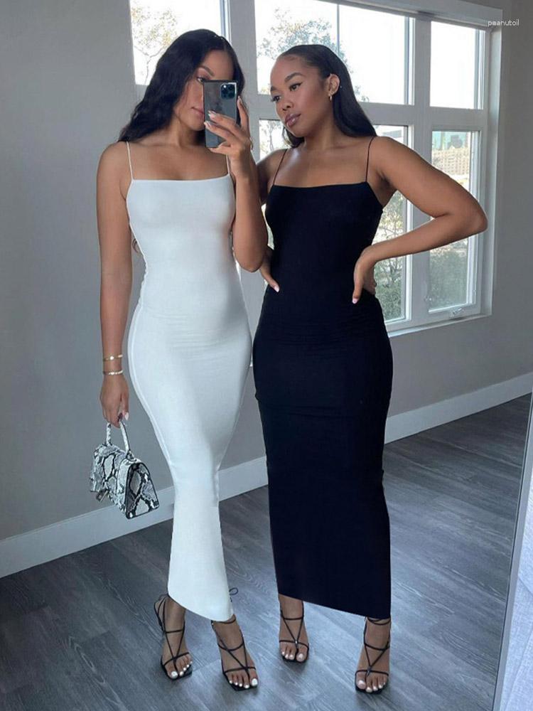 Casual Dresses 2023 Autumn Winter Women Solid White Black Strap Midi Dress Bodycon Sexy Streetwear Party Club Elegant Fashion Clothes
Casual Dresses 2023 Autumn Winter Women Solid White Black Strap Midi Dress Bodycon Sexy Streetwear Party Club Elegant Fashion Clothes